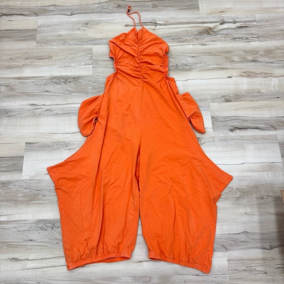 Free People Movement Hot Shot Onesie Jumpsuit Neon Orange boho Tropic Sport - Picture 1 of 10